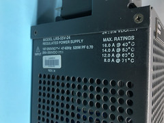 LAMBDA LRS-55V-5 REGULATED POWER SUPPLY,187-250VAC,47-63Hz, 420W PF 0.70, 134398