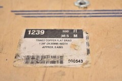 Alpha Wire 1239 Tinned Copper Tubular Braid Wire 1-1/4″ 5 AWG ( 3 FT. PER SALE )