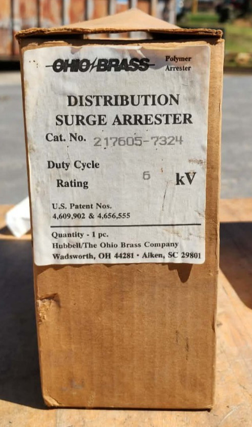 Hubbell Ohio Brass 217605-7324 Surge Arrester 6kV Polymer Distribution NEW