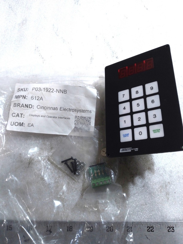 Cincinnati Electrosystems 612A Operator Interface Keypad Display Module Industri