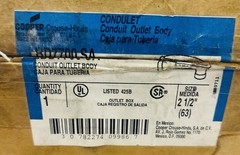 EATON CORPORATION CROUSE HINDS NO. LBD7700 SA 2 1/2 AL MOGUL OUTLET BODY 90 DEG