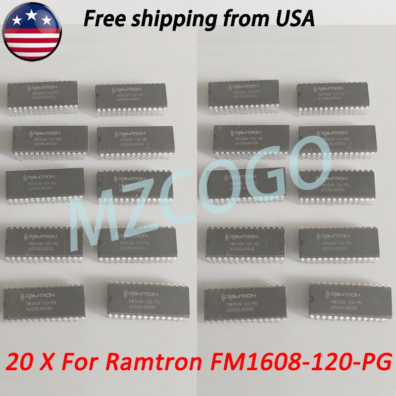 20Pcs For Ramtron FM1608-120-P FM1608-120-PG FM1608 64Kbit FRAM NVRAM DIP28 Chip