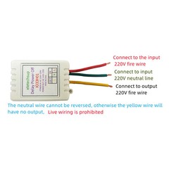 Delay Relay Module 1–480Min AC110V 220V Power-ON OFF Disconnect Switch 7A Output