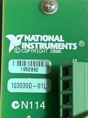 National Instruments, 183030D-01L, 195E892, N114, PCB Board “PLUG & PLAY READY”