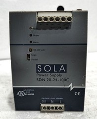 SOLA EMERSON SDN 20-24-100C POWER SUPPLY IN 100-240VAC/DC OUT 24-28 VDC 20A-0.2A