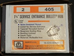 Thomas & Betts 405 1-1/2″ Service Entrance Bullet Hub (Box Of 2)