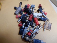 Vintage Electronic Components Bulbs Toggles Test Points Tube Sockets Transistor