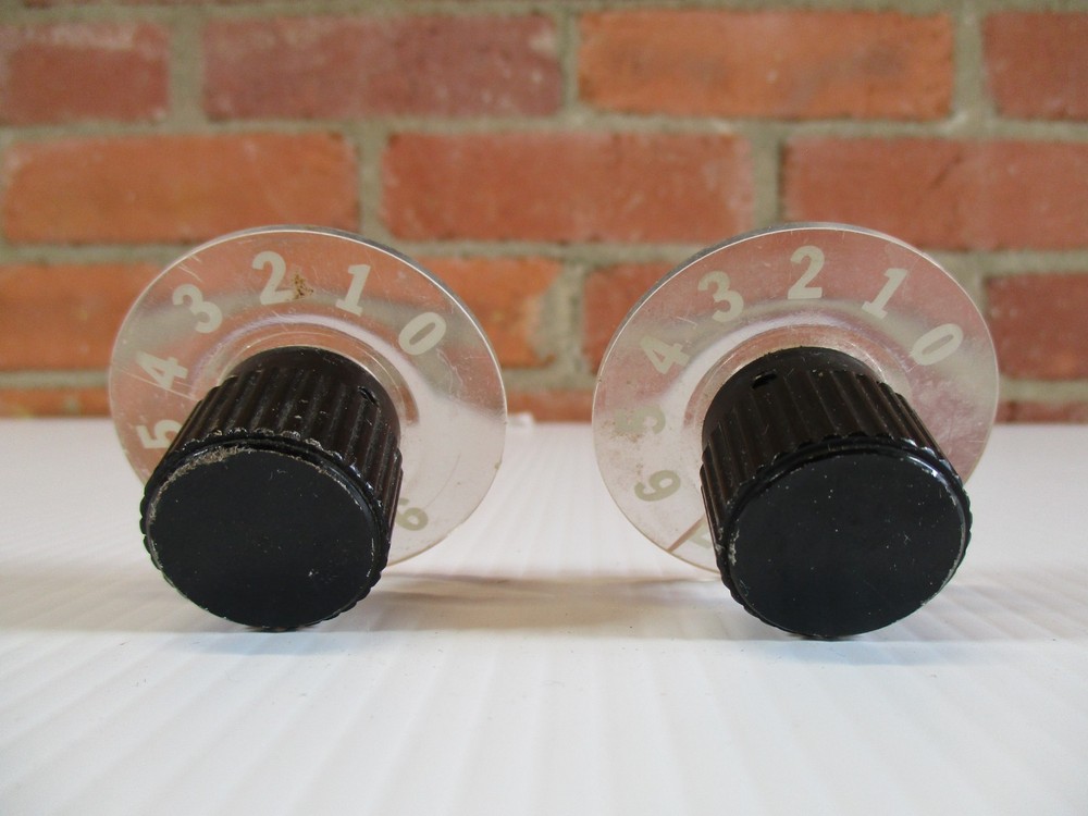 Indicator Knobs Pair 1-9 Scale Test Equipment Guitar Amplifier 2″ Wide