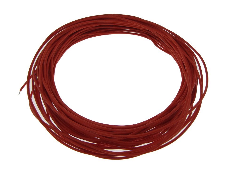 22AWG Copper Tinned Standard Hook Up Wire UL Style 1007/1569 – Red – 15FT