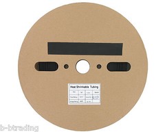 Lot of 4 – 100 Ft 1/2″ ID (12.7mm) Black Polyolefin 2:1 Heat Shrink