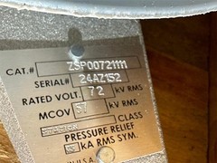 MacLean ZSP0072-1111 Station Class Polymer Arrester 72kV