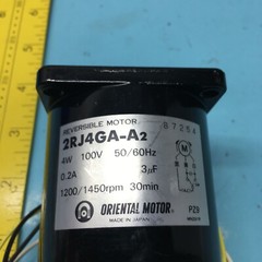 2 Oriental Motor 2RJ4GA-A2 Reversible Motor, 4W, 100V, 50/60Hz, 0.2A, 177388