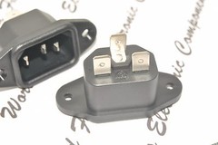 1pcs – SCHURTER IEC Inlet C14 Socket AC 10A 250VAC – 6162.0058