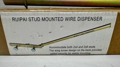 Adjustable 2×4 & 2×6 wood Stud Mounted Wire Dispenser for Wire Reel/Coil/cables
