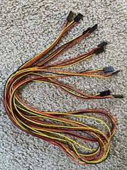 5Pcs 3Pin 26AWG Female to Female 28 Inches 2.54mm Dupont Jumper Wire Cable