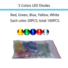 Electronic Component Kit 1390 Pcs LED Diodes Resistors Capacitors Transistors