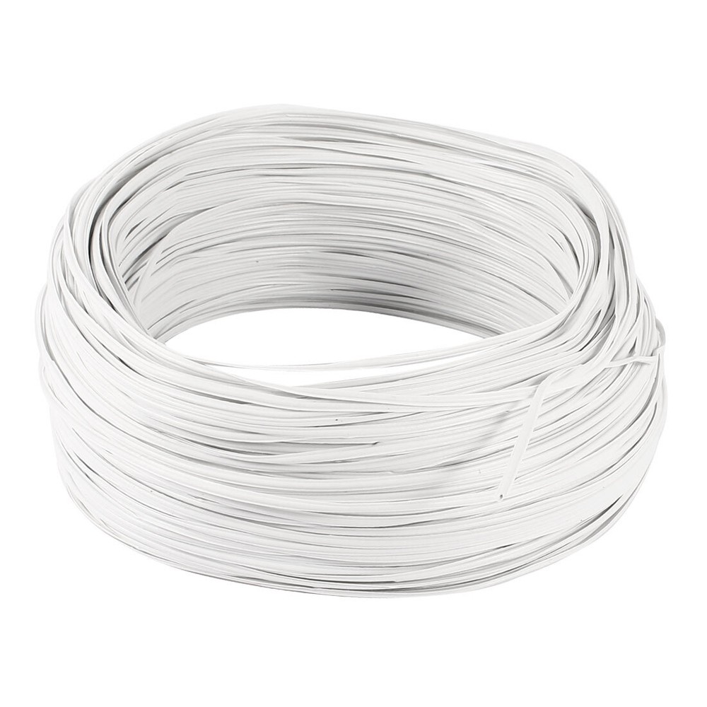 White PVC Coated Electro Galvanized 0.55mm Diameter Iron Wire 100M