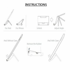 2-Pack For Universal Foldable Cell Phone Tablet Desk Stand Holder Mount Cradle
