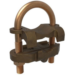 Ilsco GPL-20, 1-1/4″, 8 Sol to 4 Str, Bronze/Copper, U-Bolt Ground Clamp , 1pc