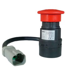 SUNS PP22-ES-R-P1-DT4 22mm Emergency Stop Switch Push-Pull IP67 1NO/1NC Deutsch