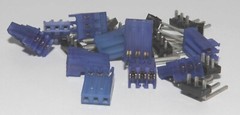 10) TE-Connectivity 3 Pin Header & Mate Power Connectors, .156″ 3.96mm .045 Pins