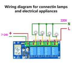 1/2/3/4Ch Ewelink WiFi Remote Control Switch Bluetooth Dual Model Relay Module