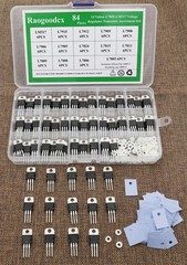 84Pcs 14 Value L7805 LM317 Triode Voltage Regulator Transistor Assortment Kit