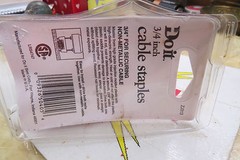 Do It 3/4″ Cable Staples, for securing non metallic cable, white, pkg of 15