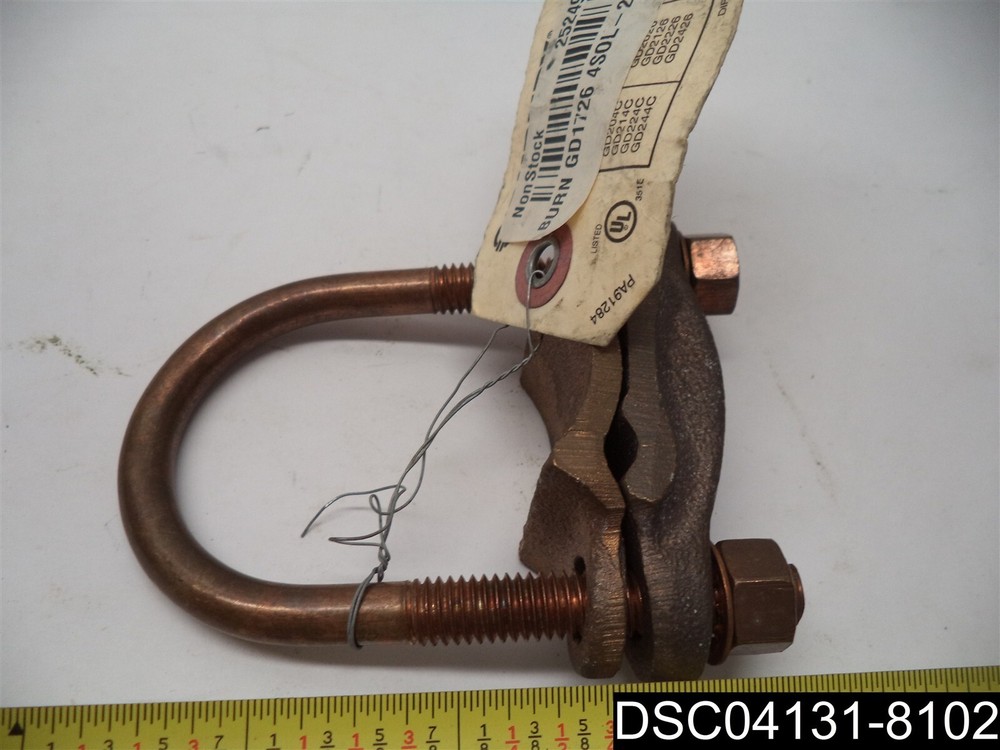 BURNDY GD1726 2/0 PARALLEL GROUND CONNECTOR, 1-1/2 IPS, 252495