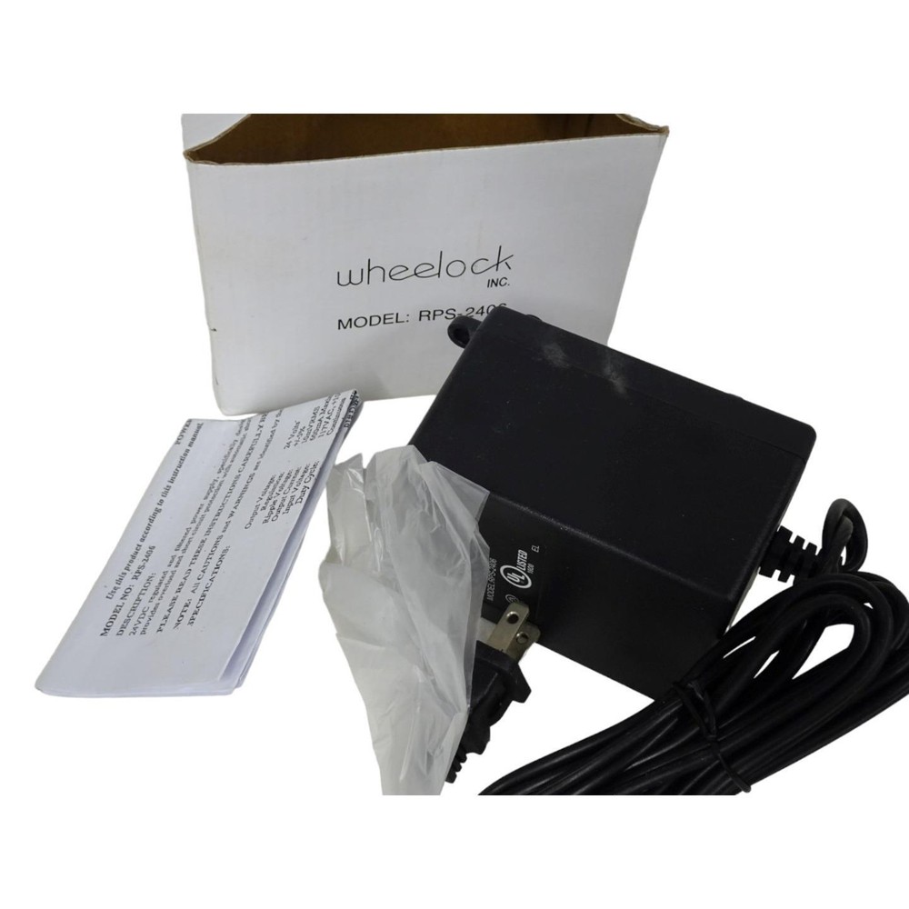 Cooper Wheelock Regulated Power Supply RPS-2406 117VAC 60Hz 30VA 24 VDC 600mA