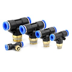 1Pcs Pneumatic Push In Fittings Air Hose Quick Connector to Thread Pipe Adapters