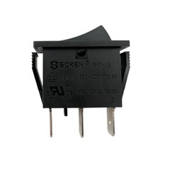 SOKEN RK1-15 Black Rocker Switch 2 Positions 3-Pins 16A 250VAC