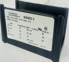 MERSEN FERRAZ SHAWMUT NO. 66051 COPPER PWR-DIST BLK 1P