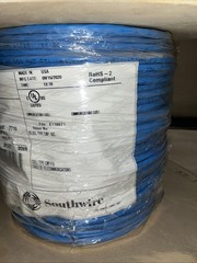 Southwire 300 ft. Blue 24/4 Solid CU CAT5e CMP (Plenum) Data Cable