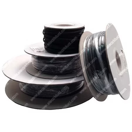ELECTRIDUCT BS-XO-025-25BP-GY Braided Cable Sleeve, 1/4 in Inside Dia., 0.35 in