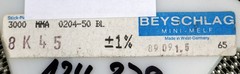 BEYSCHLAG 2500x SMD Resistor 8.45kΩ MINI-MELF 8450 Ohm Model MMA 0204-50