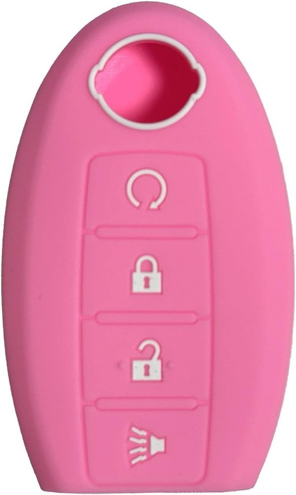 Remote Key Fob Cover Case Protector for Nissan Pathfinder Qashqai Color: Pink