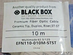 BLACK BOX CORP EFN110-010M-STST PREMIUM FIBER OPTIC CABLE