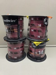 [1] Southwire THHN 14 Gauge Solid Wire, 100′ per Roll, Red