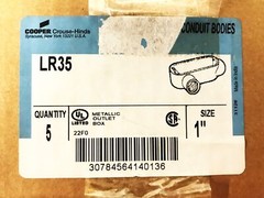 Cooper Crouse-Hinds 1” Conduit Bodies LR35 [Lot of 5] NOS