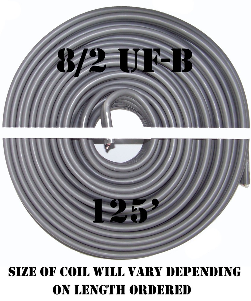 8/2 UF-B x 125′ Southwire Underground Feeder Cable