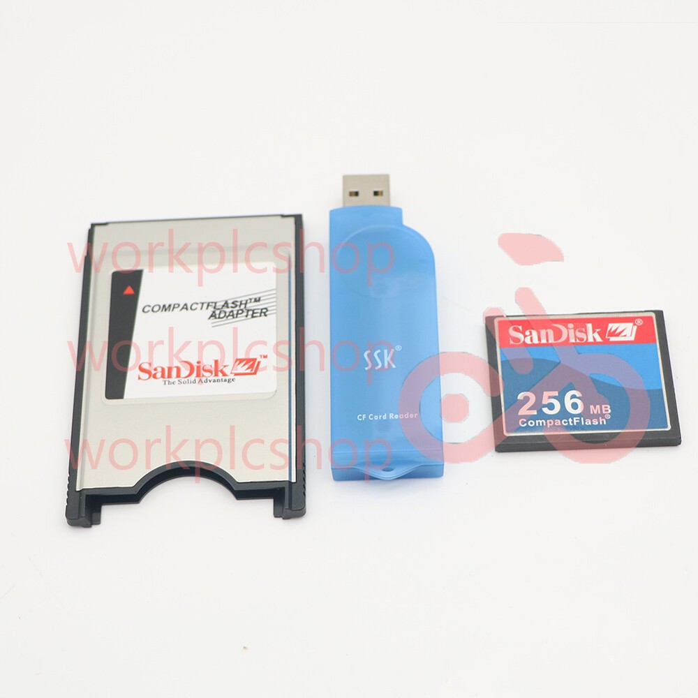1PCS NEW Reader FANUC 256M CF Compact Flash Card+CF-PCMCIA Adapter+SSK #US