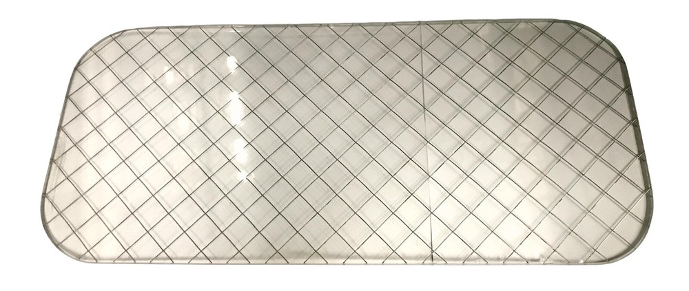 14-00462, PFT-SM, PANE OF MESH WIRE GLASS, LIGHT GREEN TINT, 9.5 X 14.5 X .25″