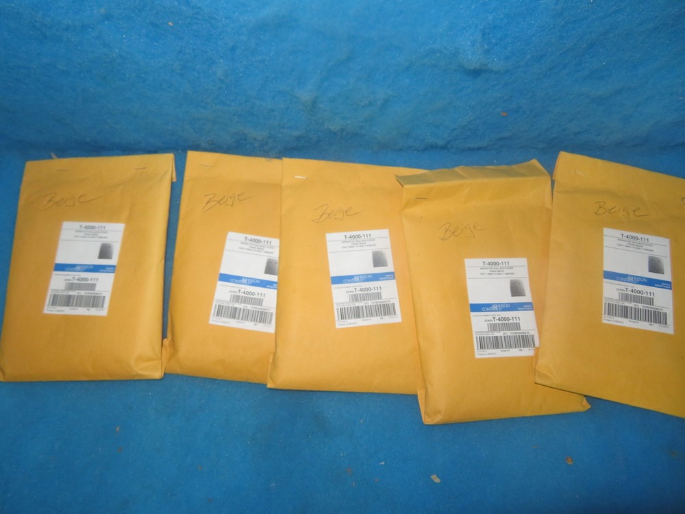 Lot of 5 NEW JOHNSON CONTROLS T-4000-111 BEIGE ASPIRATOR WALLBOX COVER + 1 Ye…