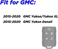 5-Button Key Fob Case Compatible with 2015-2020 Tahoe Suburban Yu Model: Black