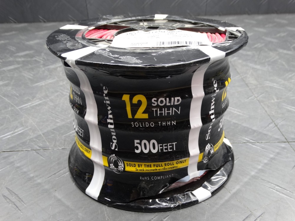 Southwire 500 ft. 12 Red Solid CU THHN Wire
