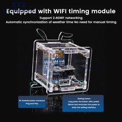 DIY ESP8266 Mini Weather Forecast Electronic Clock Kit 0.96″ OLED Display+Shell