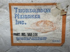 Variable Autotransformer Thordarson Input 120 KVA 1.4 Freq. 50/60 Part # VAR-106