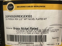 CMP Products 20PXSS2KREX1EX531, 1/2″, Explosive Atmosphere Cable Gland