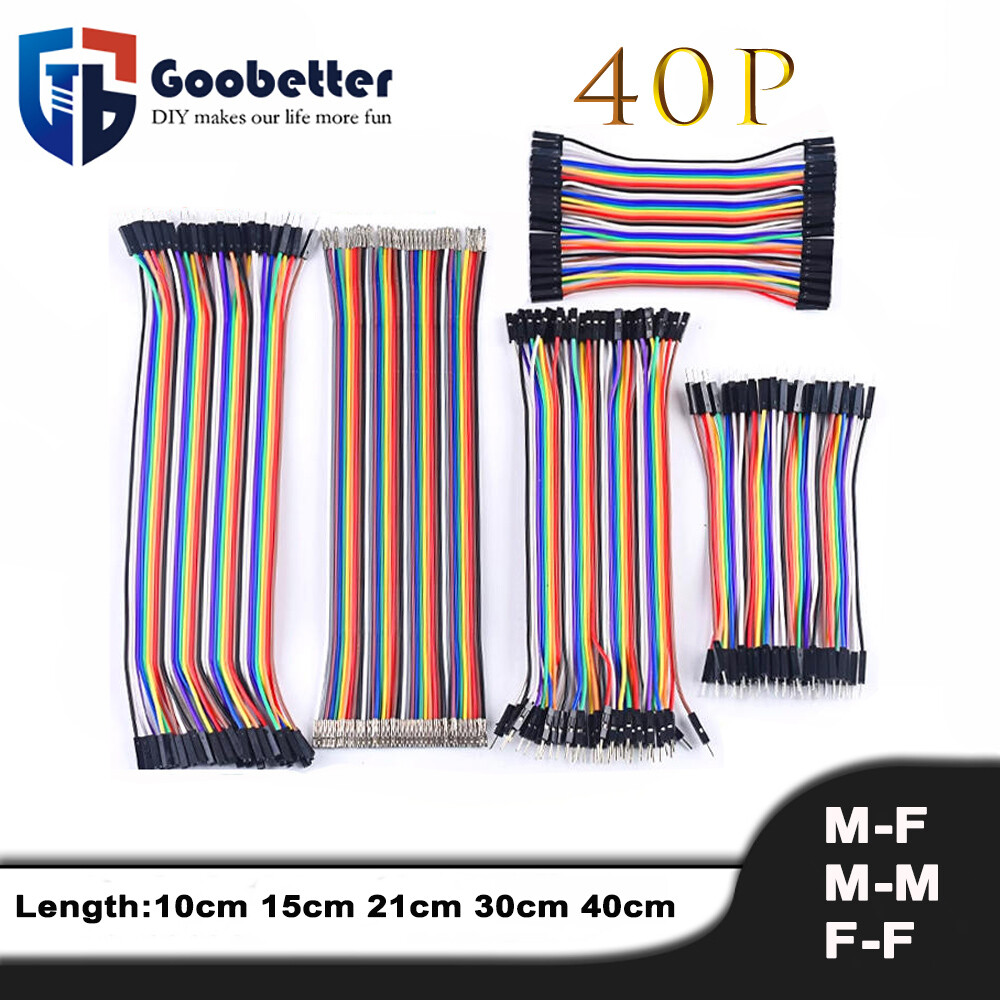 40P Dupont Male Female 10cm/15cm/21cm/30cm/40cm Jumper Wire Connectors Leads